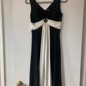 Jessica Howard Womens Black and White Evening Dress Size 6